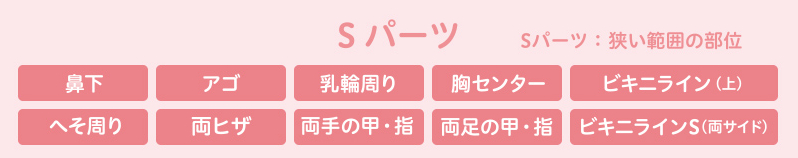 脱毛対象のSパーツ